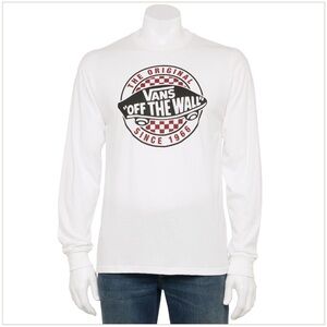 WHITE VANS OFF THE WALL LONG SLEEVE TEE